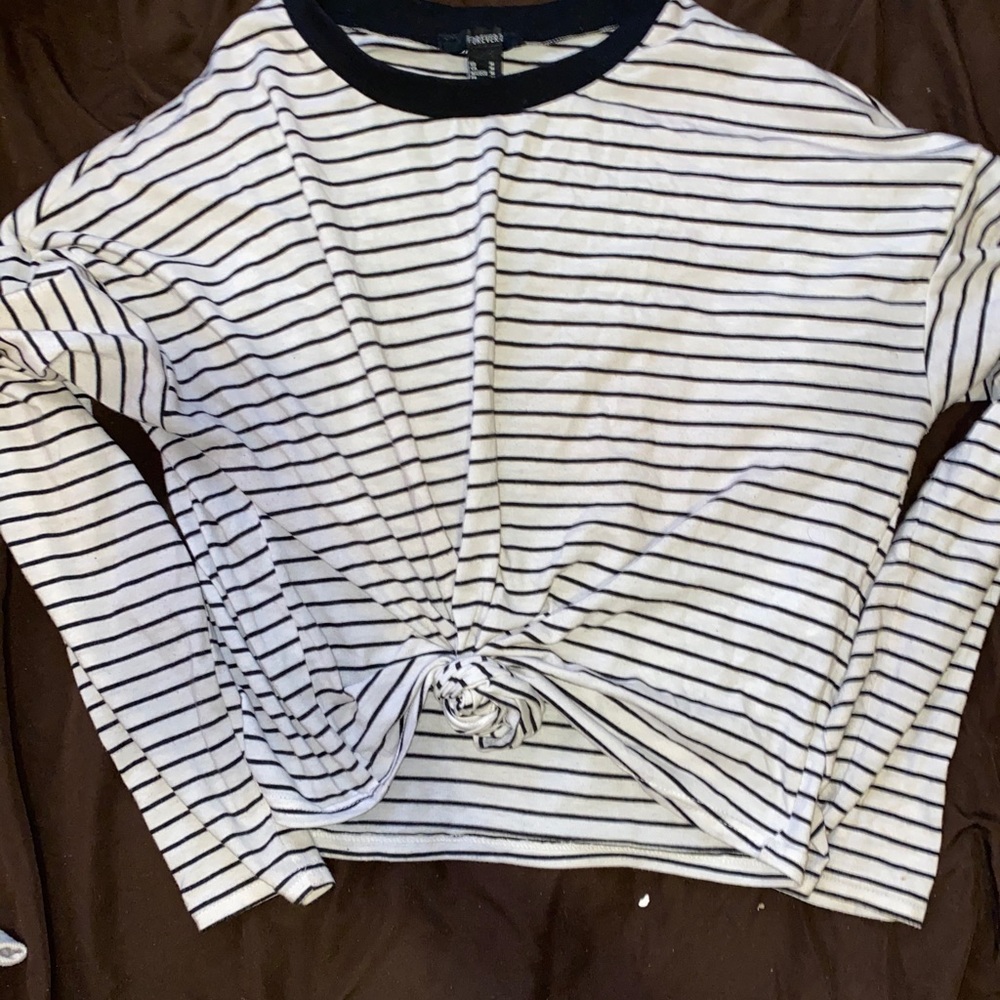 Black and white stripped long sleeve